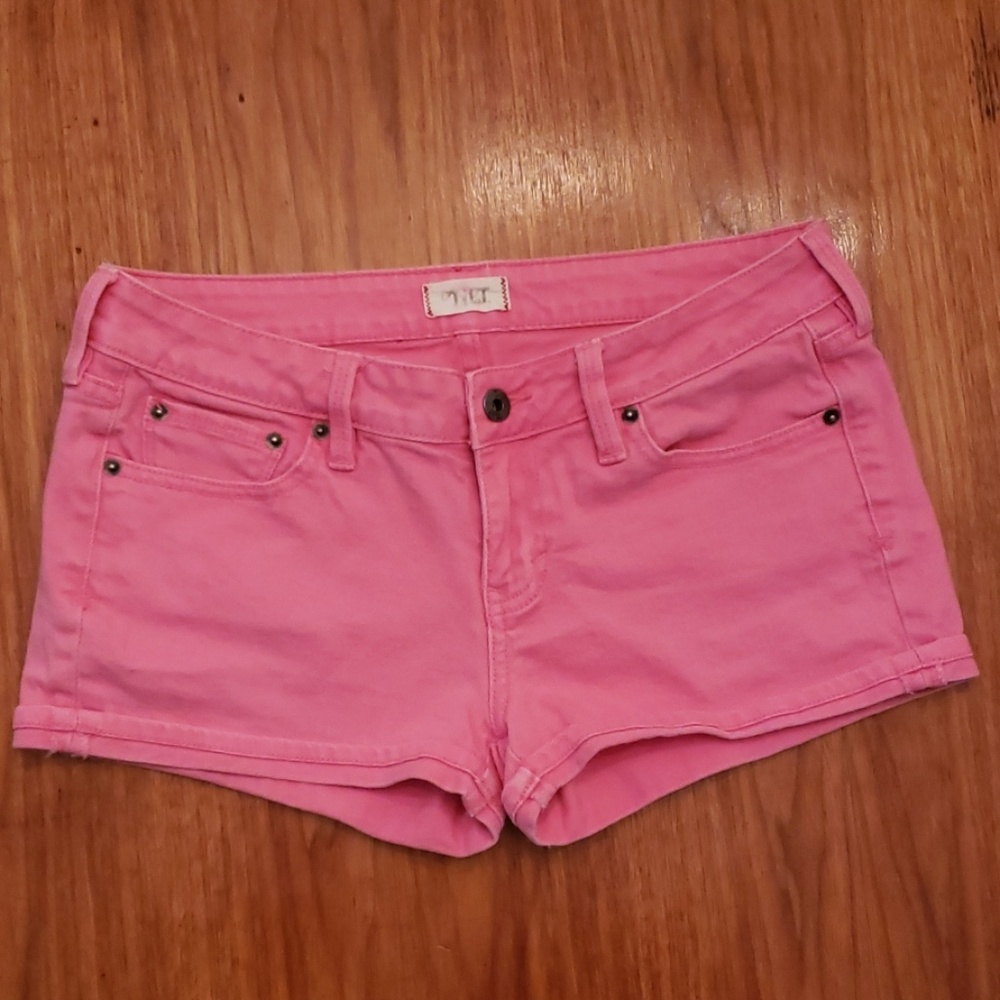 Pink jean shorts